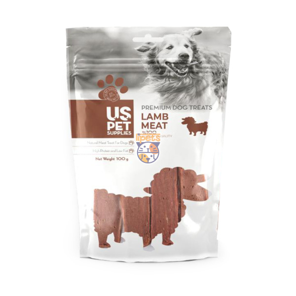 تشویقی سگ USPET استیک نواری گوشت بره یو اس پت 100 گرم