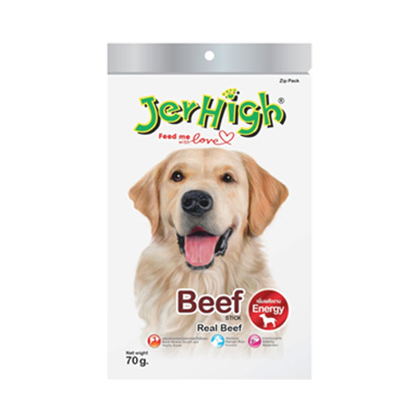تشویقی جویدنی جرهای سگ با طعم بیف JerHigh Beef